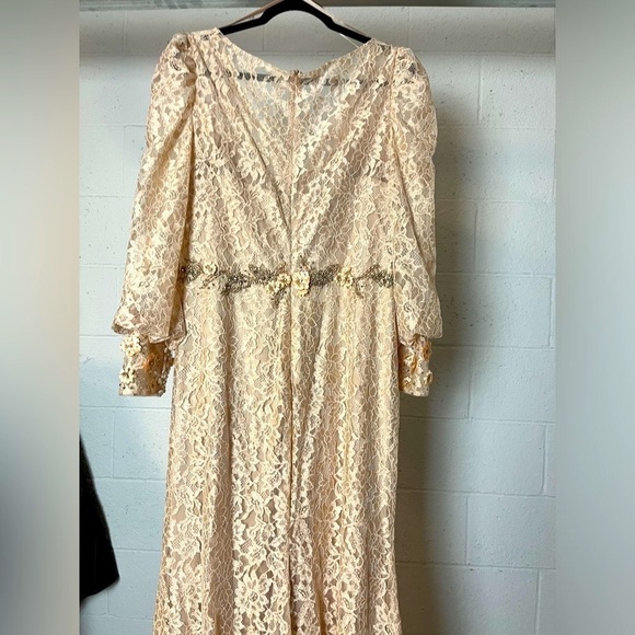 Mac Duggal 79397 Lace Long Sleeve V Neck Embellished Gown - Picture 7 of 14